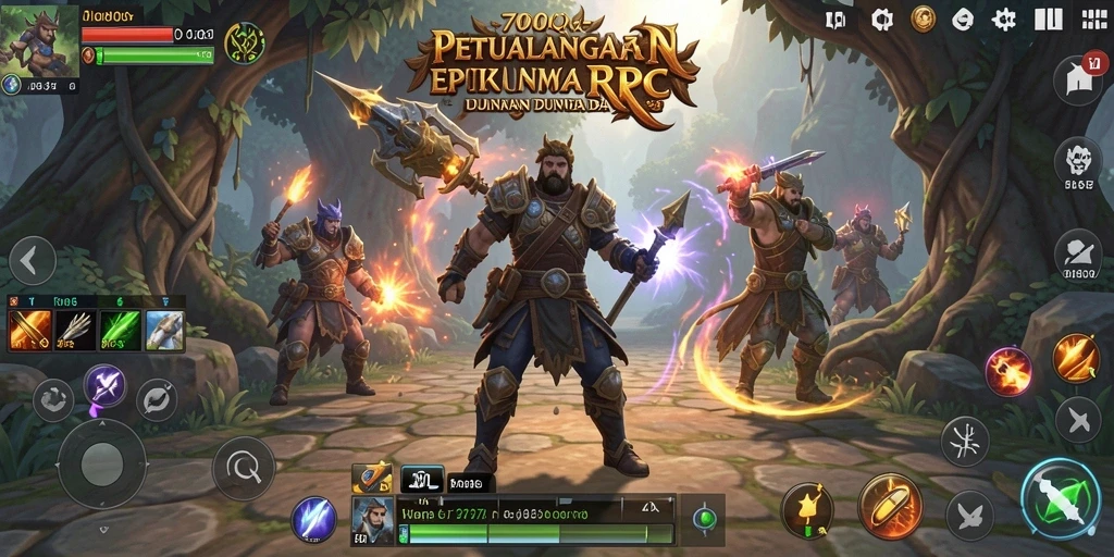 Tampilan gameplay 700Q yang menarik dengan aksi RPG mendebarkan.