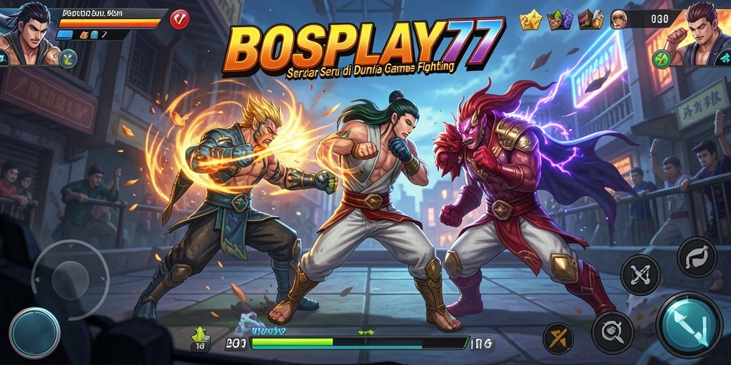 Tampilan gameplay BOSPLAY77 yang mendebarkan dan penuh aksi.