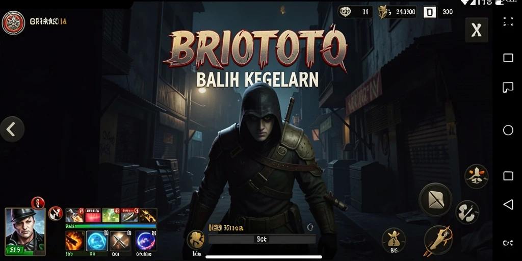 Screenshot gameplay menampilkan suasana Horror yang mencekam dalam BRIOTOTO.