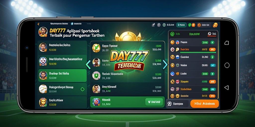 Tampilan menarik dari aplikasi DAY777 dengan fitur taruhan olahraga.