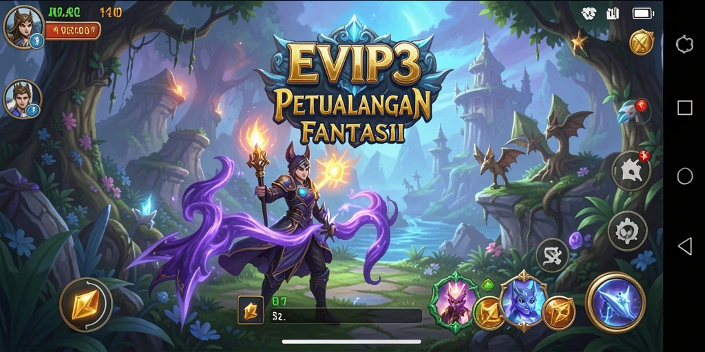 Tampilan menarik dari gameplay EVIP3 yang penuh aksi RPG.