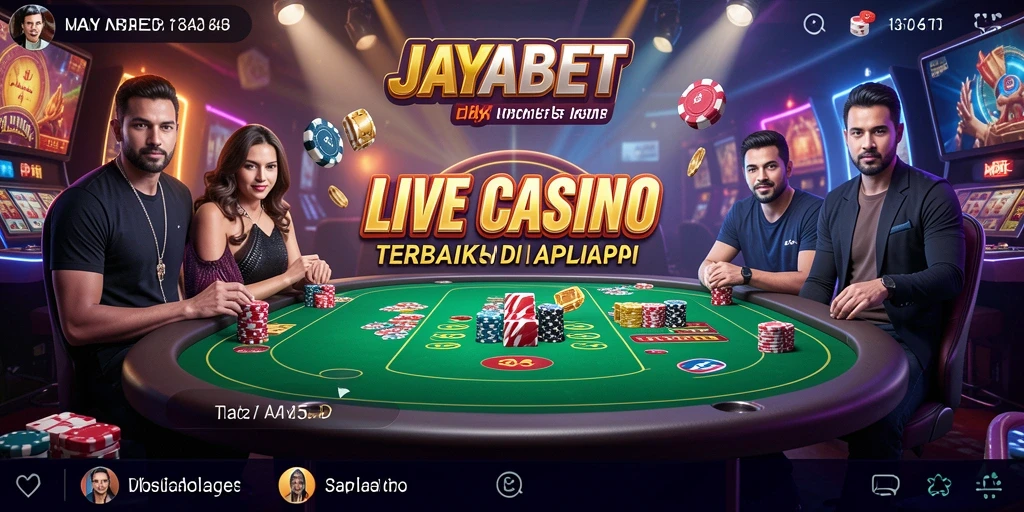 Tampilan gameplay seru JAYABET dengan dealer langsung.