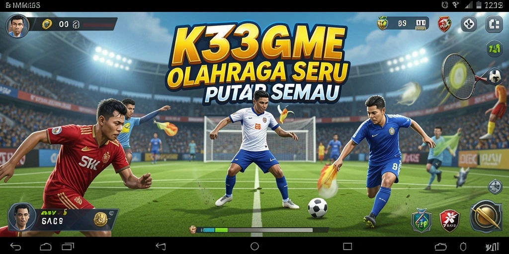 Tampilan menarik dari gameplay K3K3 yang penuh aksi olahraga.
