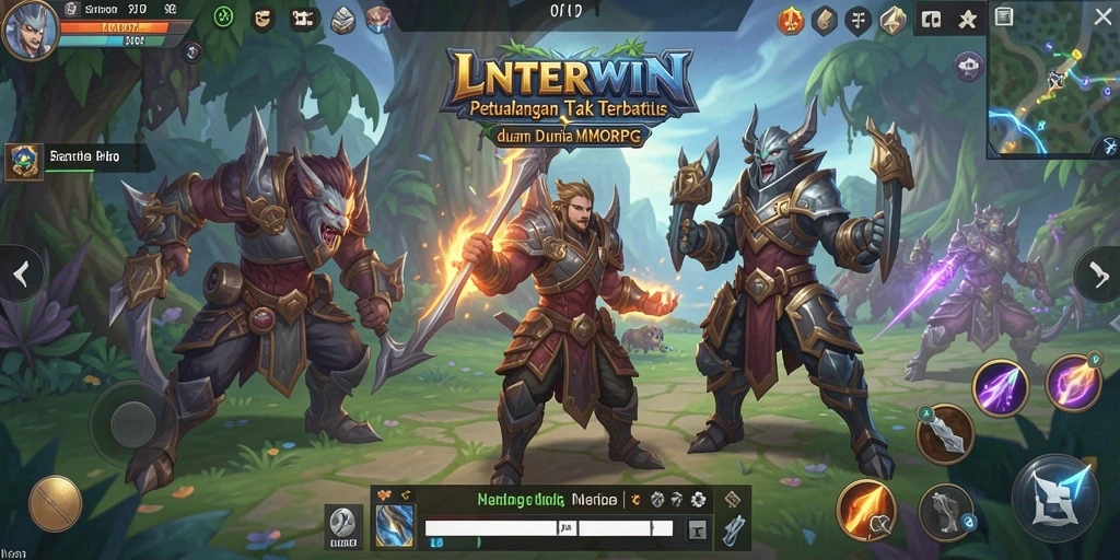 Tampilan gameplay LNTERWIN yang menakjubkan dalam dunia MMORPG.