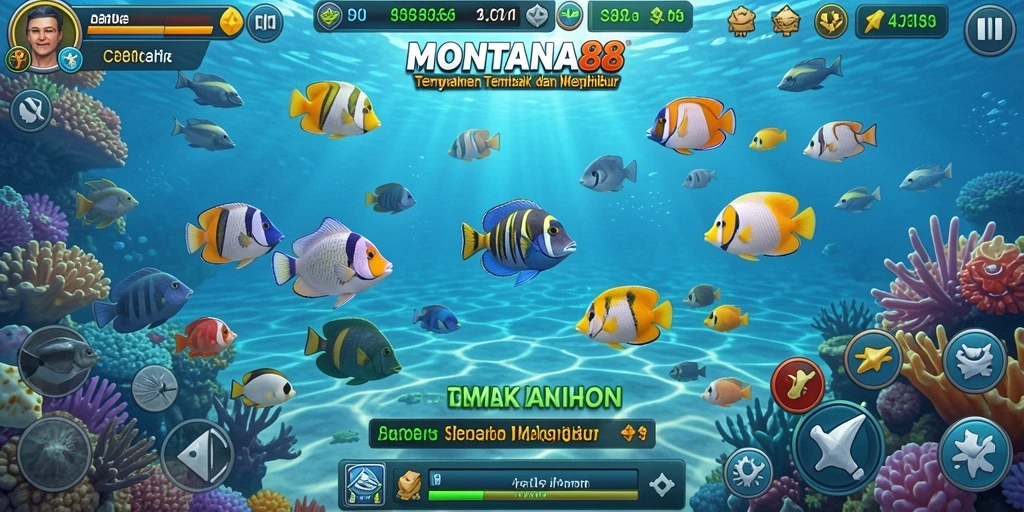 Tangkapan layar MONTANA88 menunjukkan aksi tembak ikan yang seru.