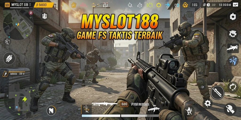 Screenshot gameplay MYSLOT188 dengan aksi menembak intens.