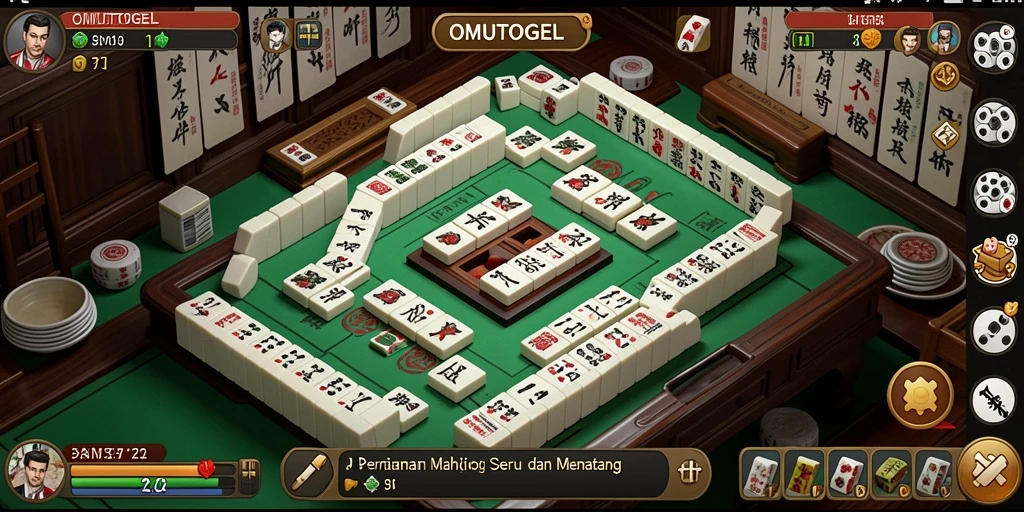 Screenshot menampilkan gameplay Mahjong yang seru dan menantang.