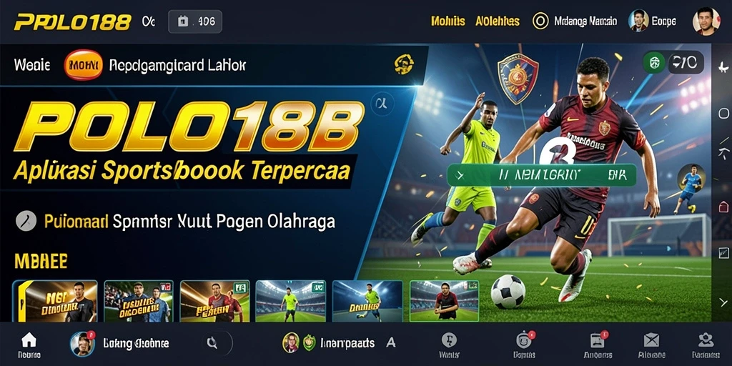 Tampilan utama POLO188 menampilkan berbagai opsi taruhan olahraga.