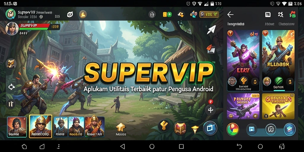 Tangkapan layar utama SUPERVIP menunjukkan efisiensi pengelolaan aplikasi.