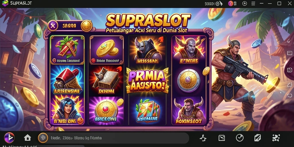 Tampilan seru dan mendebarkan dari gameplay SUPRASLOT.