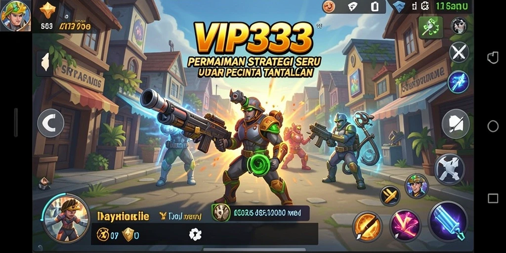Screenshot gameplay VIP333 menampilkan pertarungan strategis yang intens.