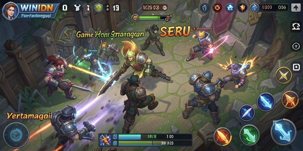 Gameplay dinamis dalam WINIDN yang menggugah semangat strategi.