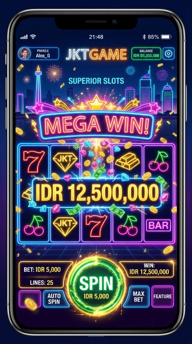 Tampilan antarmuka jktgame yang bersih dan user-friendly.